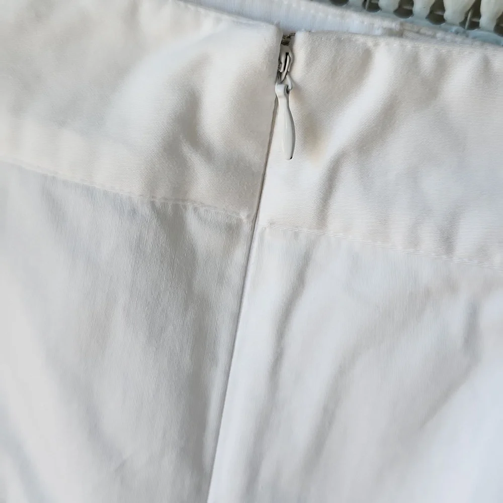 Luciano Dante‎ Nautical Style Cotton Blend Skirt sz 8 white beachy sailor